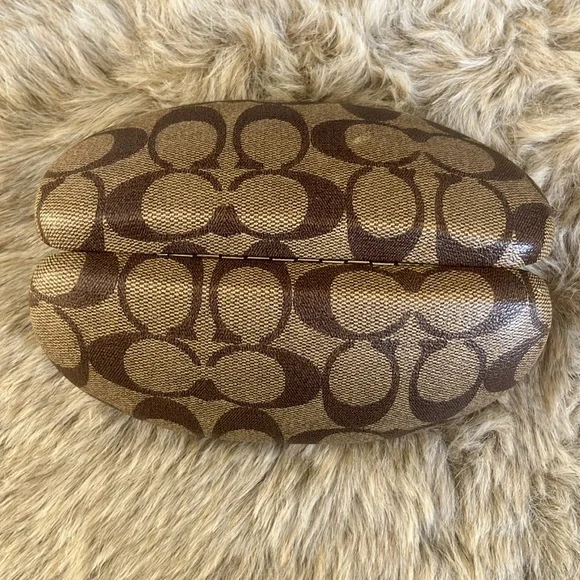 Coach EUC Signature Brown & Team Sunglasses Case - Picture 4 of 5